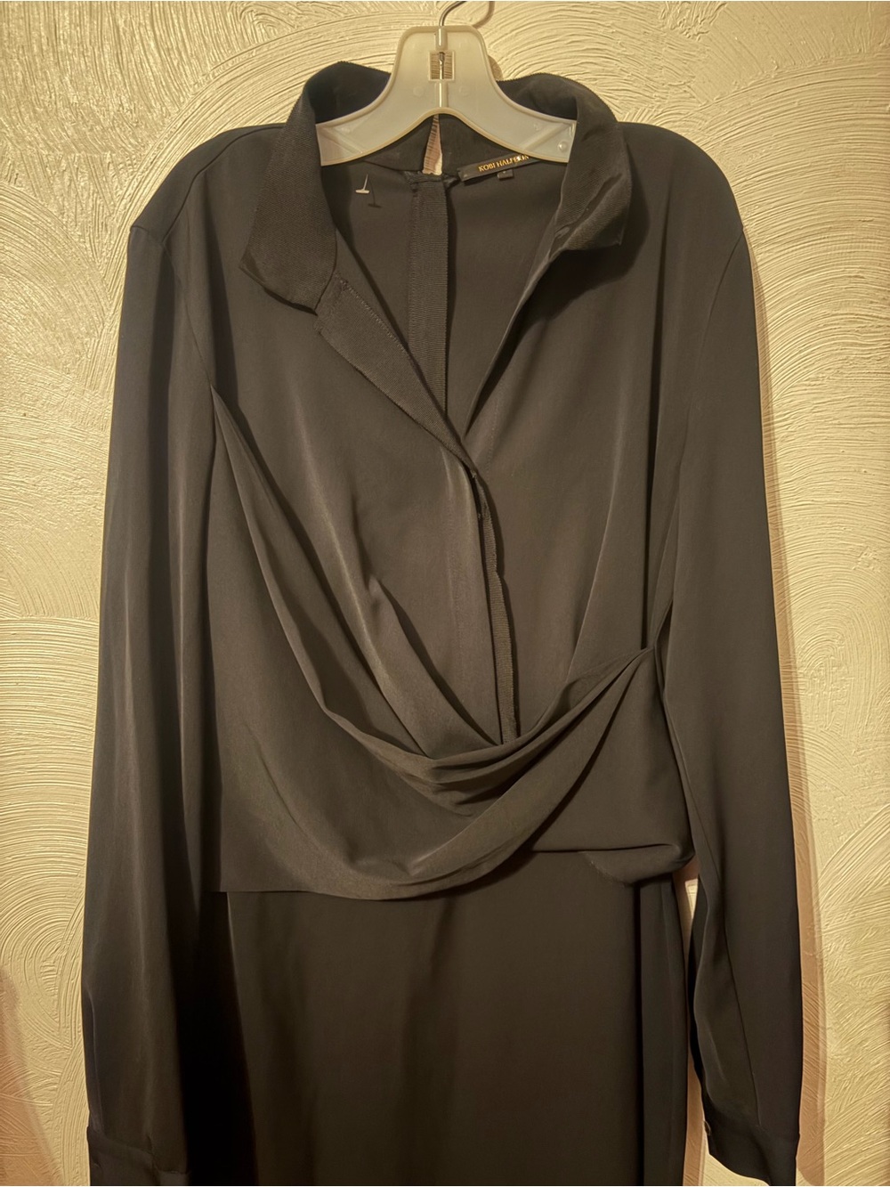 Kobi HalperinBlack Draped Twist Front Dress